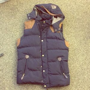 American Stitch Faux Suede Puffer Vest